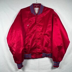 Toledo Glass City Wings Satin Bomber‎ Jacket Mens XL Motorcycle Vintage DeLong